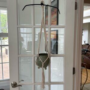 5/$20 Macrame plant hanger ethically made from Cause Box. 39” long. Never used.